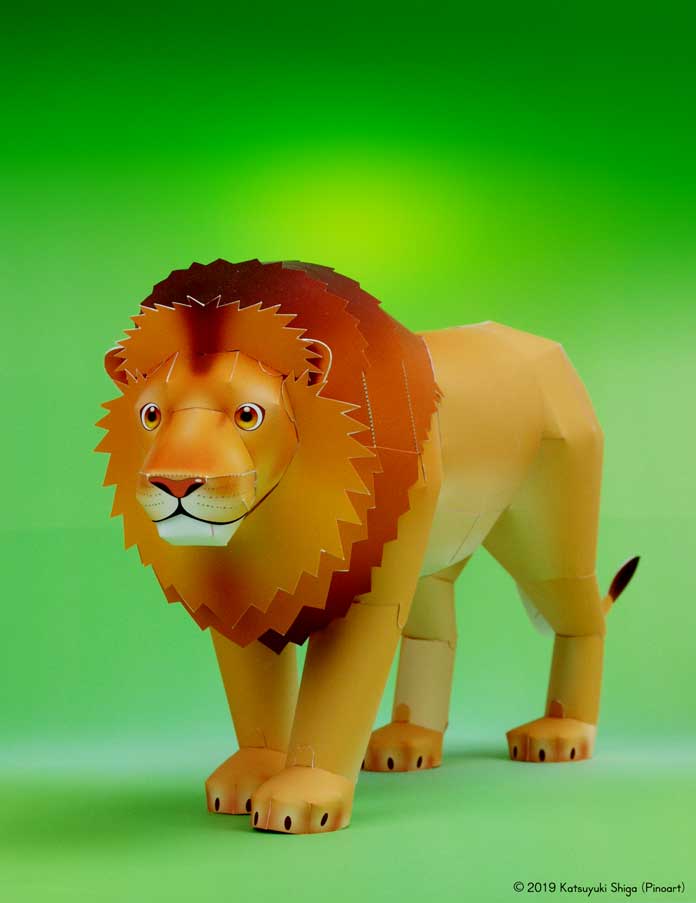 ライオン の無料の動物ペーパークラフト ペーパークラフト ブログ From ぴのアート