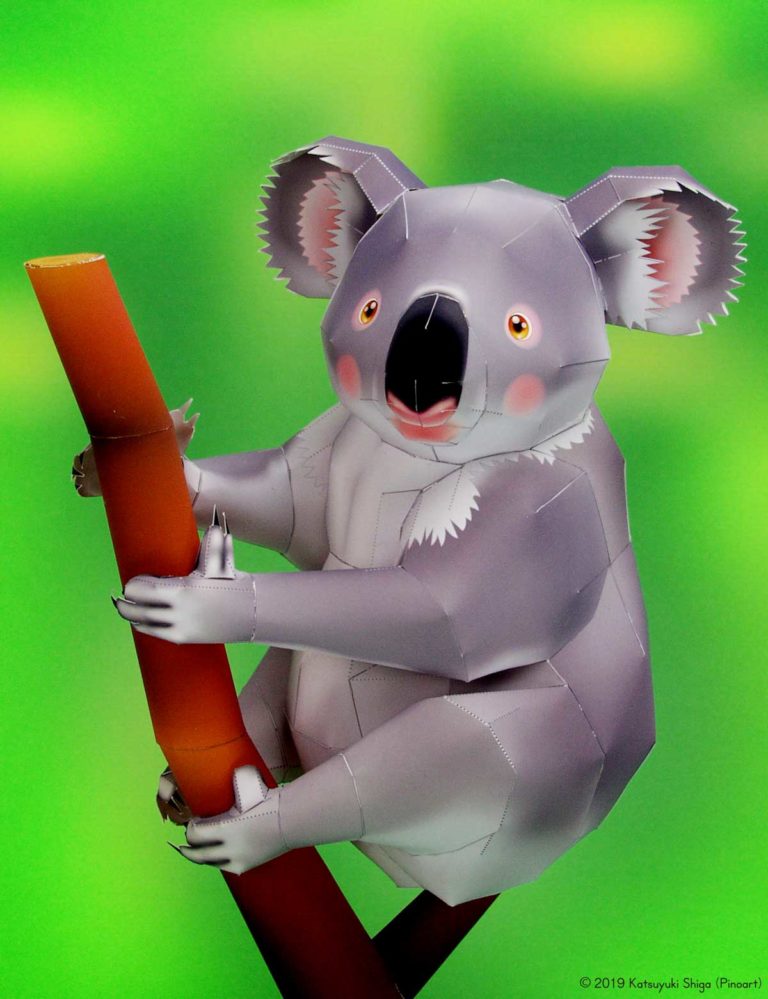 ｢コアラ｣の無料の動物ペーパークラフト