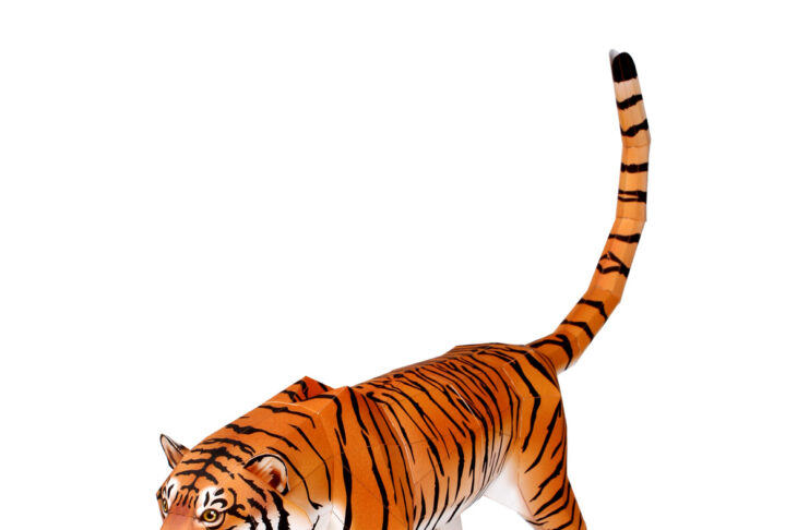 動物・虎のペーパークラフト