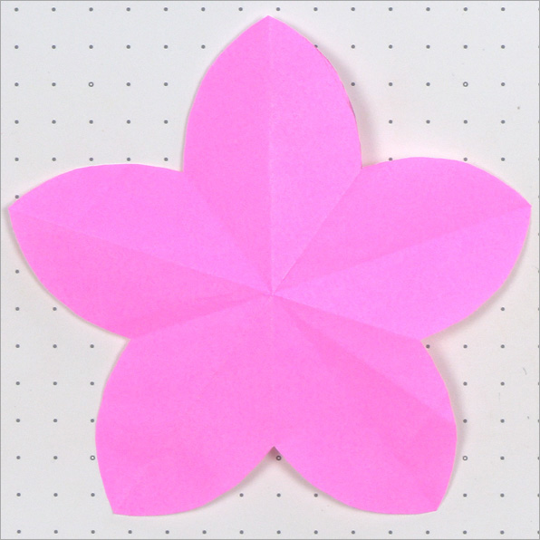 折り紙・切り紙、桃の花