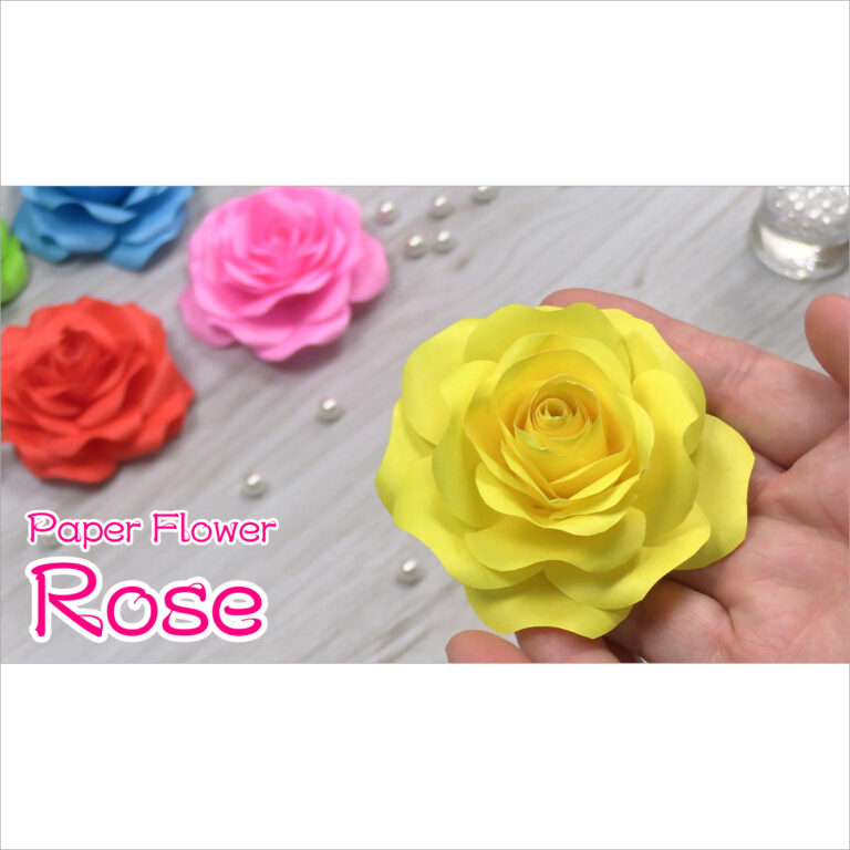折り紙で美しいバラの花を作る。（DIY Origami Rose: How to Make a Beautiful Paper Flower with Origami Material）