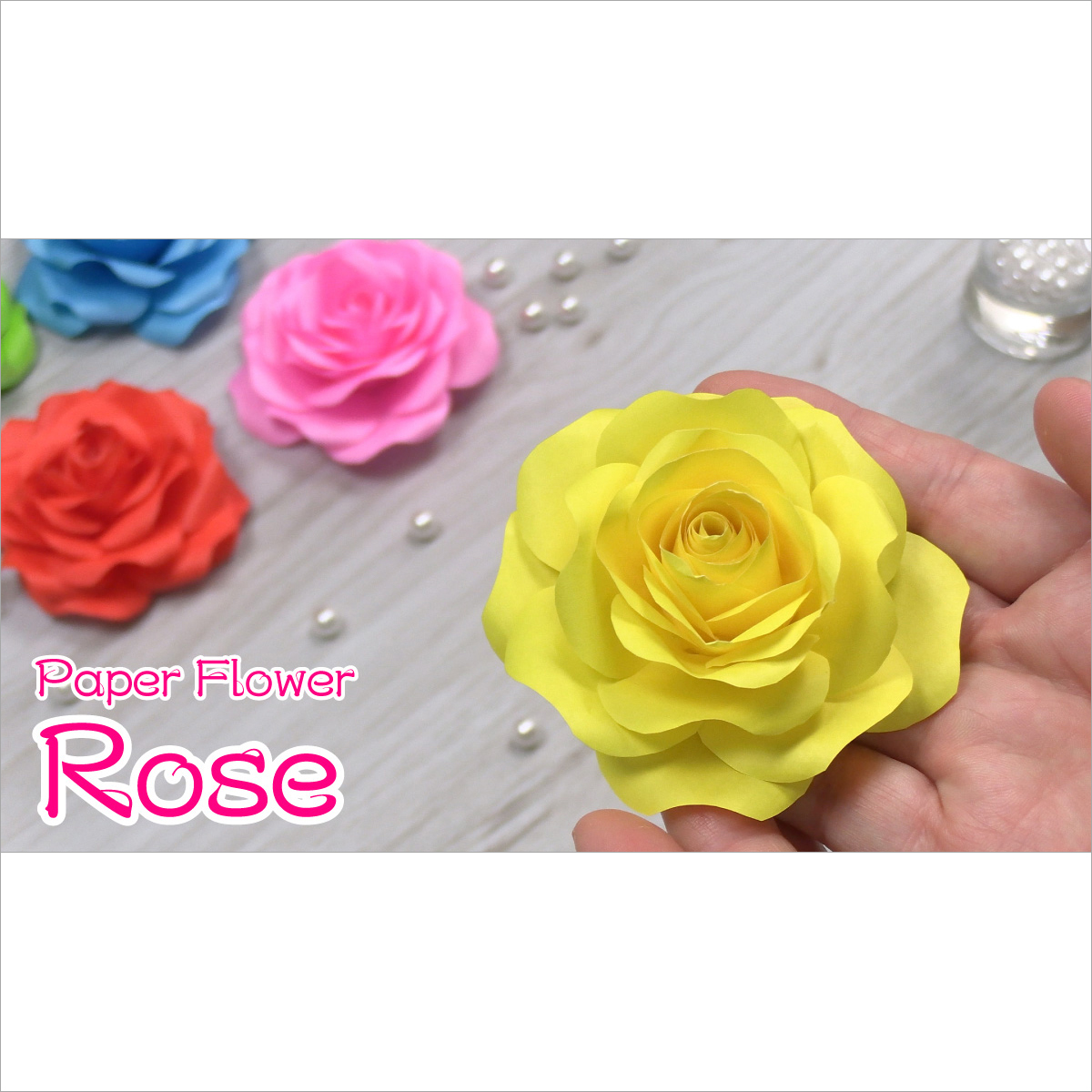 折り紙で美しいバラの花を作る。（DIY Origami Rose: How to Make a Beautiful Paper Flower with  Origami Material） | ぴのアートのペーパークラフトブログ